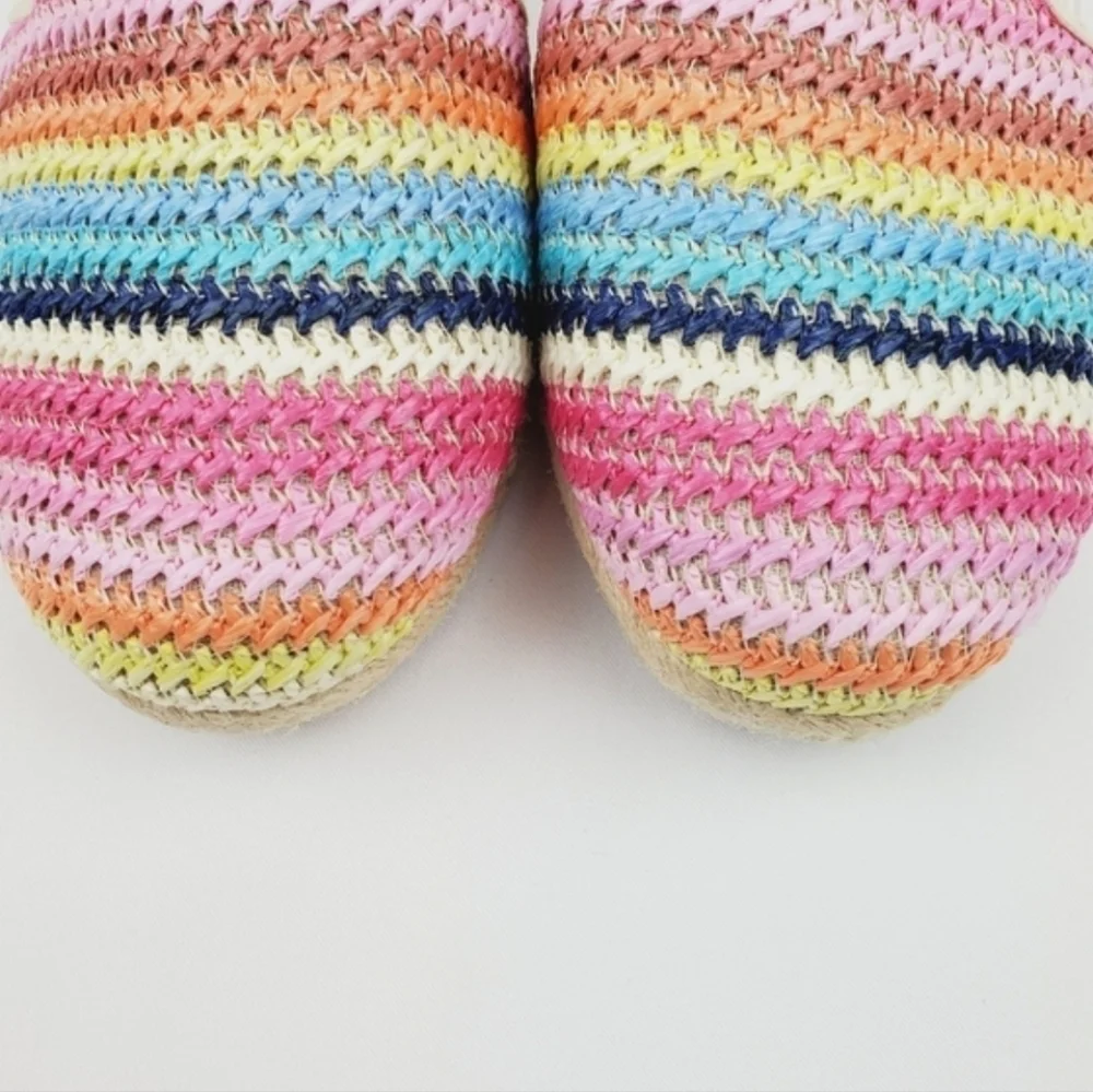 Comforview Clea Woven Slingback Wedge Multi color Sandals size 11 W